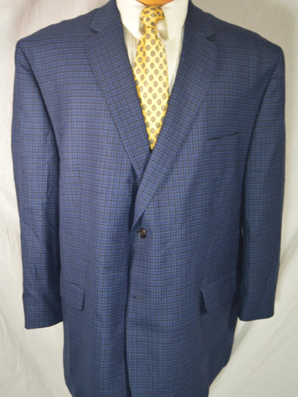 Lauren Ralph Lauren Blazer Men’s 52 54 R Blue Plaid Check Sport Coat